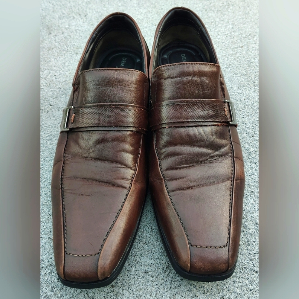 Democrata Brazilian Brown Leather Men's Shoes Europe 45 11.5 US size